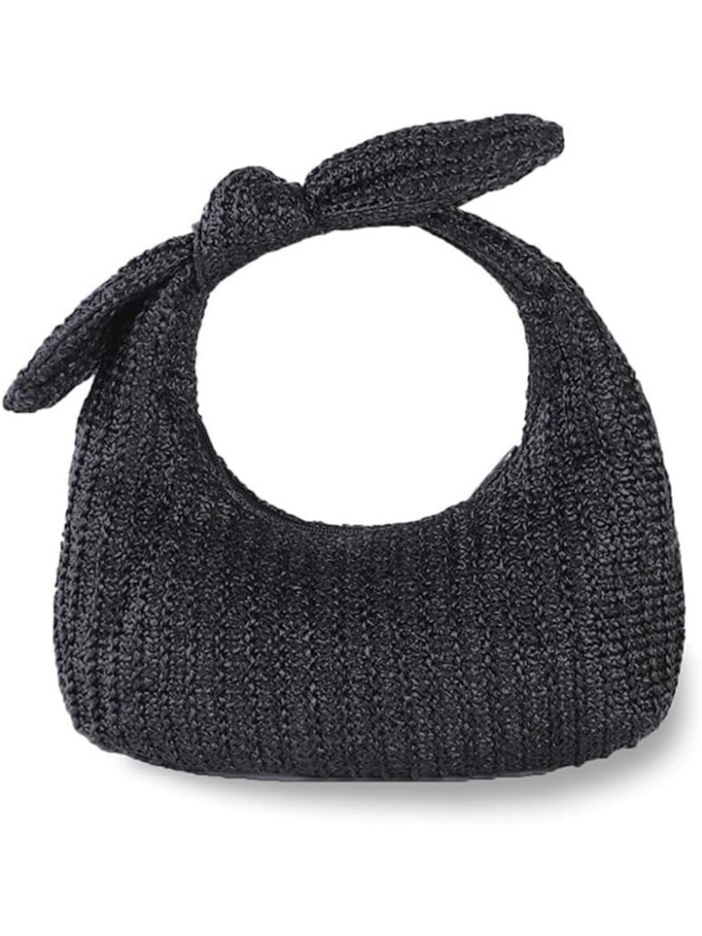 Women’s Black4 Straw Woven Clutch Purse Crossbody Evening Wedding Handbag